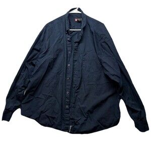 Industrial Exchange Men's Long Sleeve Shirt Size XL Blue Button Up 100% Cotton